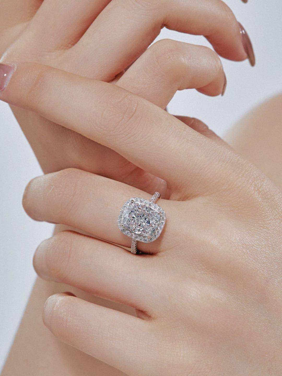 Premium Crystal Adjustable Silver Plated Ring For Women Ring - Priyangkrita by Freekart