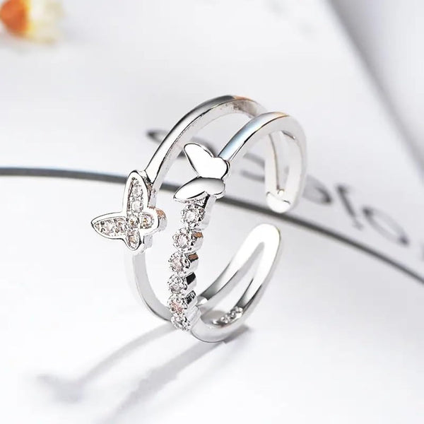 Premium Butterfly stone ring for women and girls
