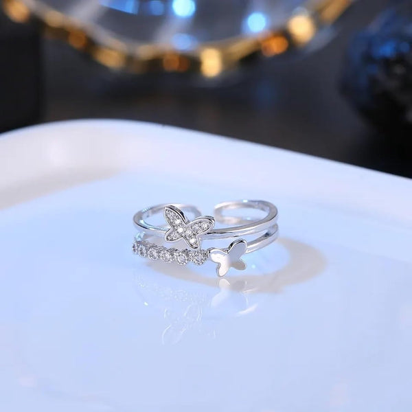 Premium Butterfly stone ring for women and girls