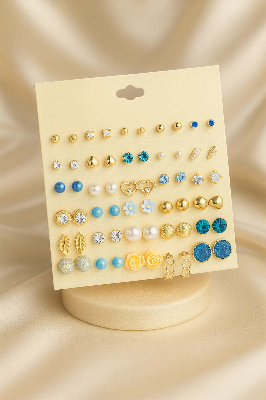 30 Pair Korean Women’s Stud Earrings Set