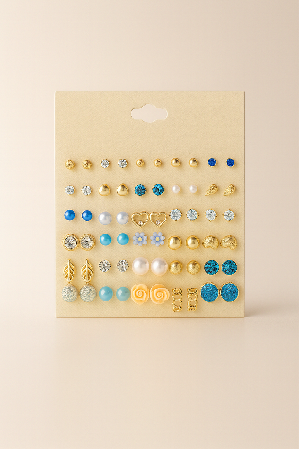 30 Pair Korean Women’s Stud Earrings Set