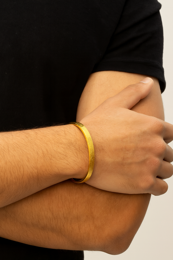 Eid Ayatal Kursi Bracelet for Men Muslim Religious Bracelet Gold plated