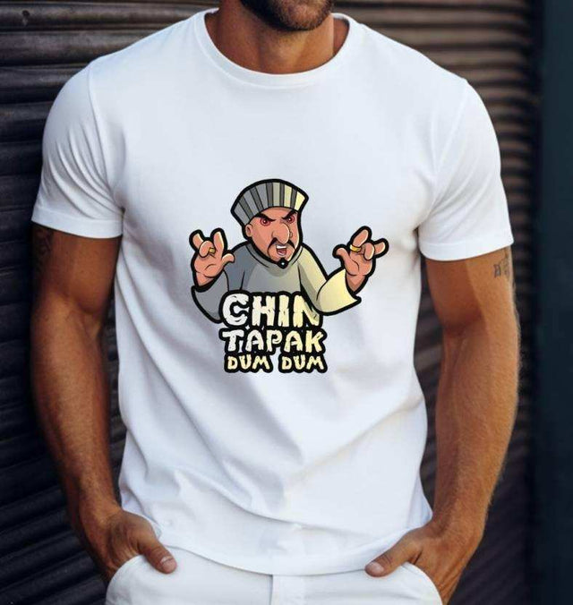 Men Printed Crew Neck Pure Cotton White T-Shirt - Priyangkrita by Freekart