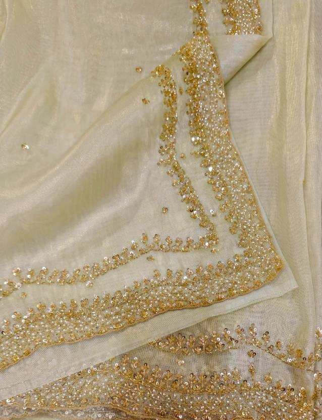 Embroidered Bollywood Tissue, Organza Saree  (Light Green) - Priyangkrita by Freekart