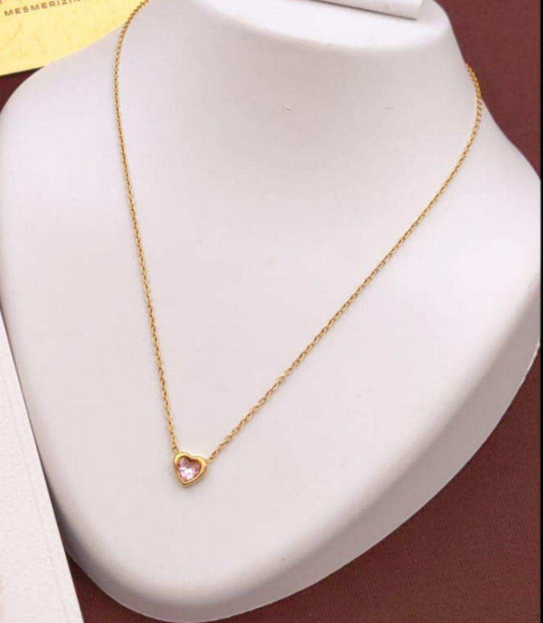 Heart shaped Gold-plated Plated Stainless Steel Chain - Priyangkrita by Freekart