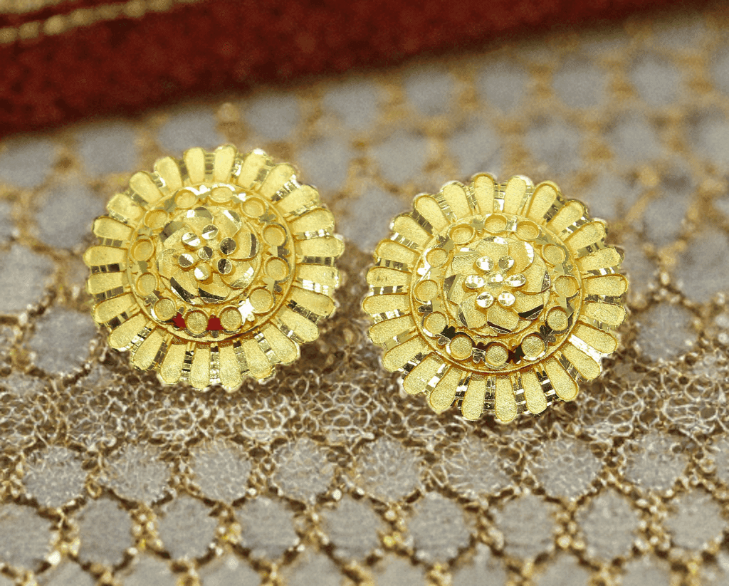 Royal gold plated earrings - Priyangkrita by Freekart