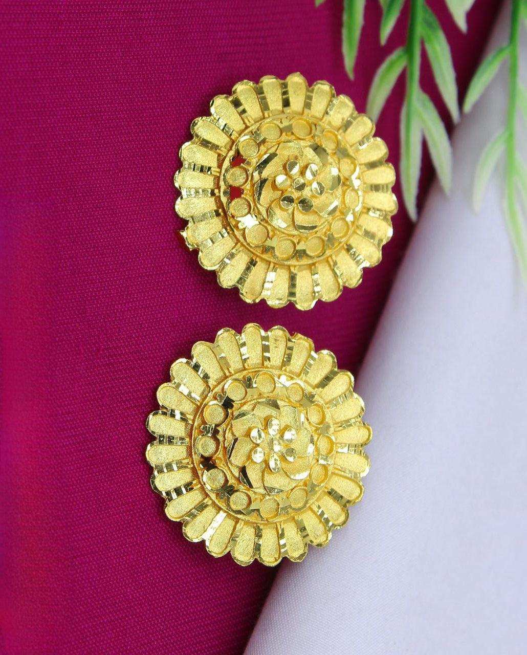 Royal gold plated earrings - Priyangkrita by Freekart