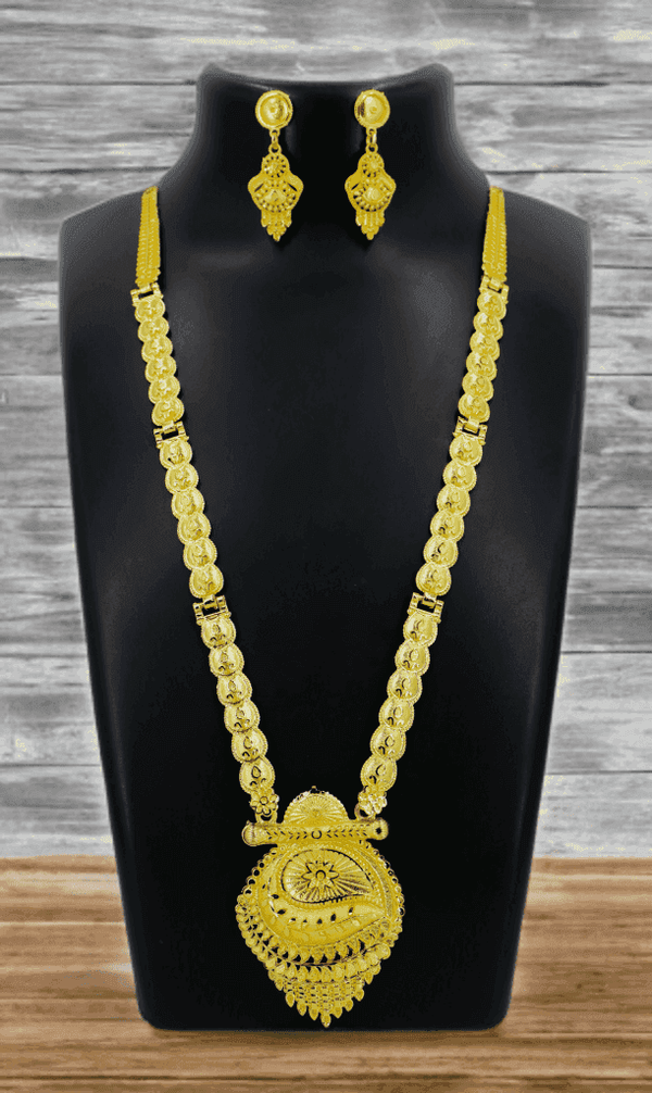 Beautiful Design Gold Plated Necklace Set for Women - Priyangkrita by Freekart