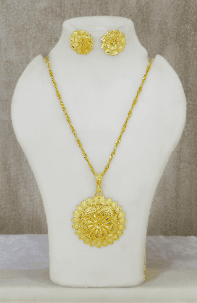 Luxury Flower Necklace And Earrings Sets For Women Gold Plated Jewelry Set - Priyangkrita by Freekart