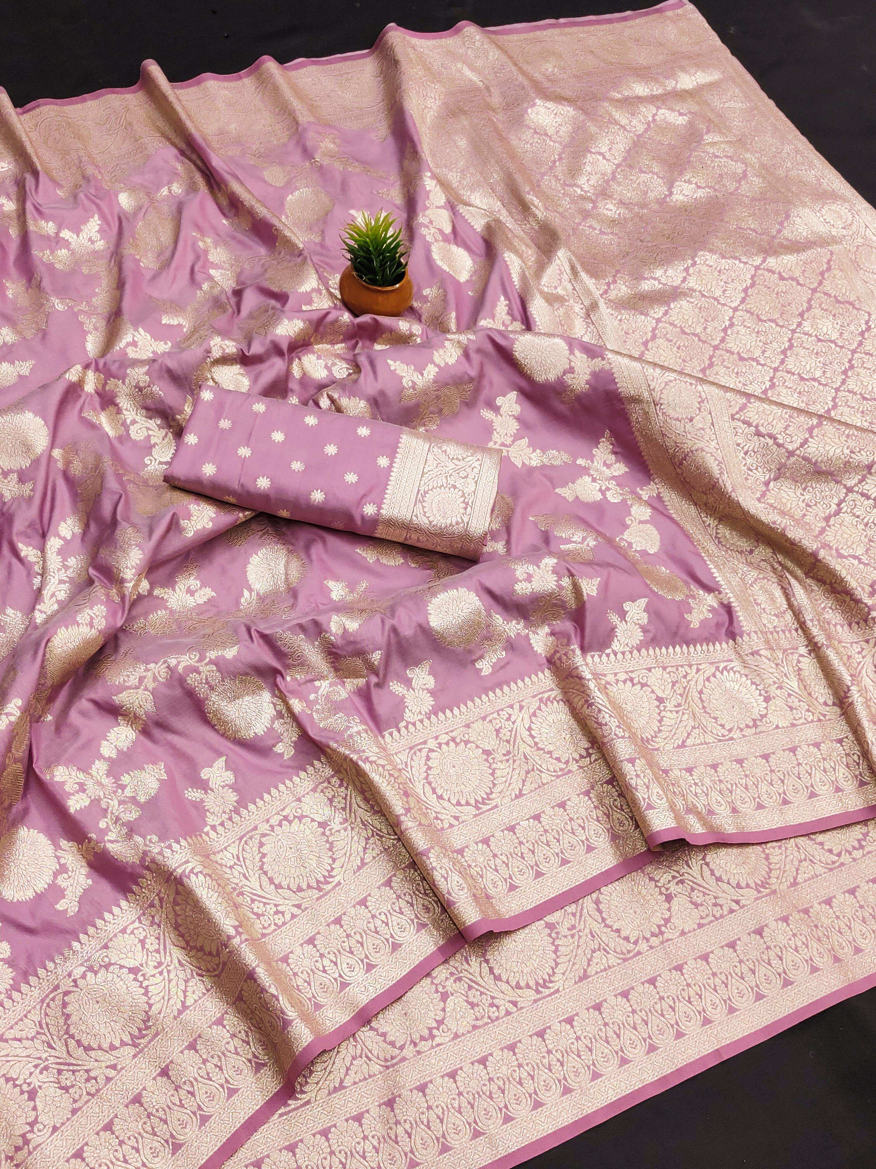 Priyangkrita Soft Banarasi silk saree with zari weaving design - Priyangkrita by Freekart