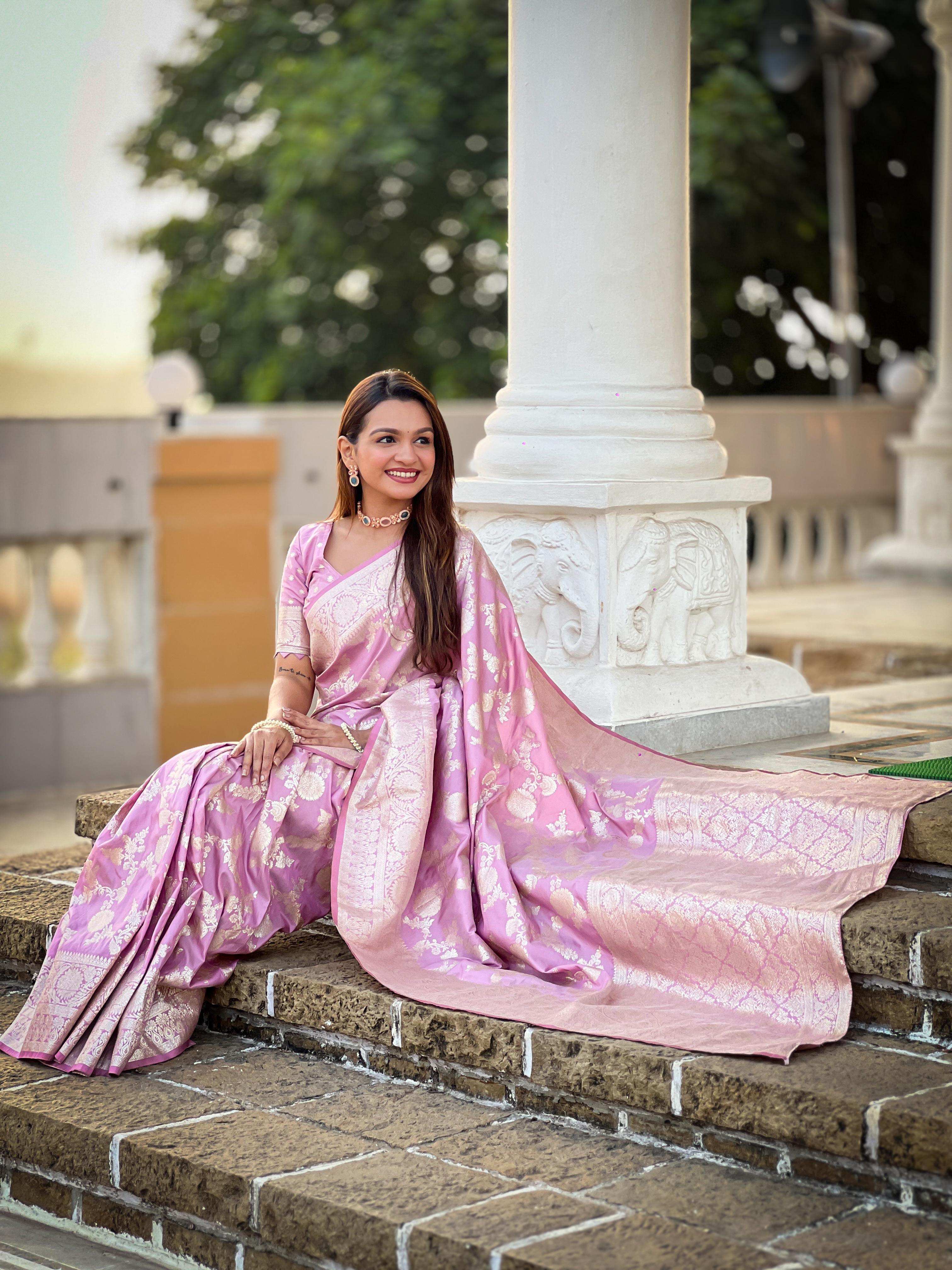 Priyangkrita Soft Banarasi silk saree with zari weaving design - Priyangkrita by Freekart