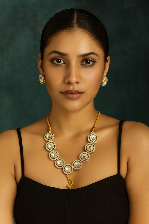 Royal Kundan Polki Necklace & Earring Set