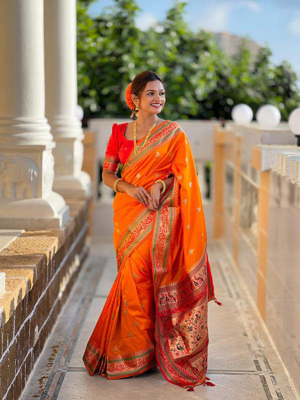 Premium soft Paithani Silk Saree