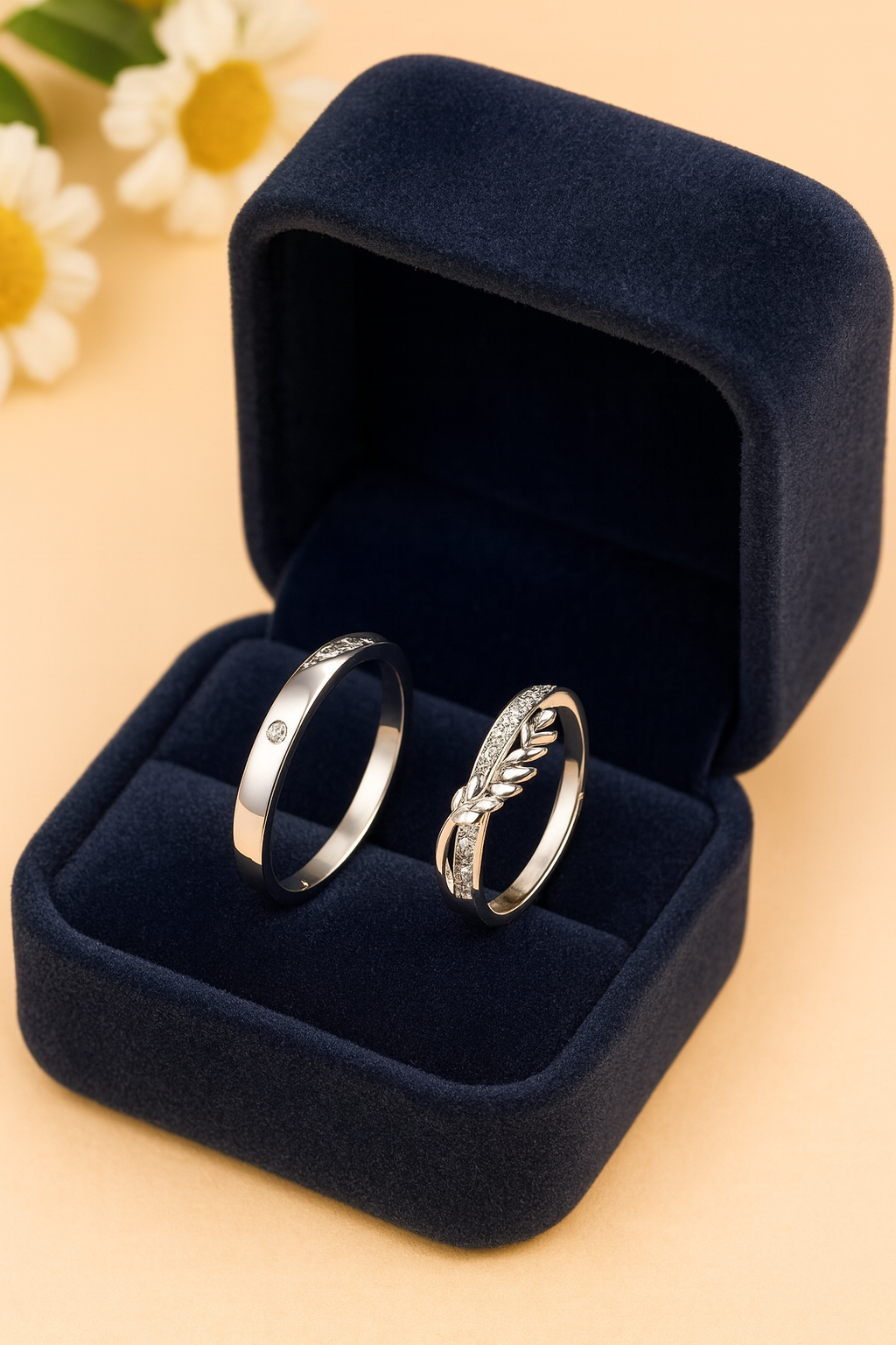 Premium Silver couple ring