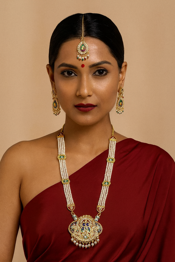 Premium Rani Haar Necklace (Haar & Earring set)