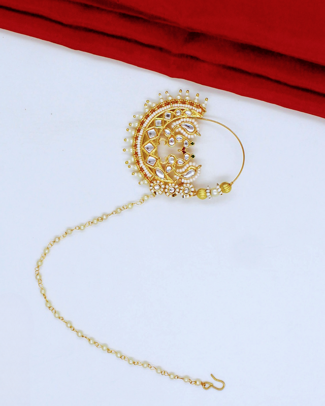 Heavy Bridal nathani with chain nathuni nathiya nath for women n girls