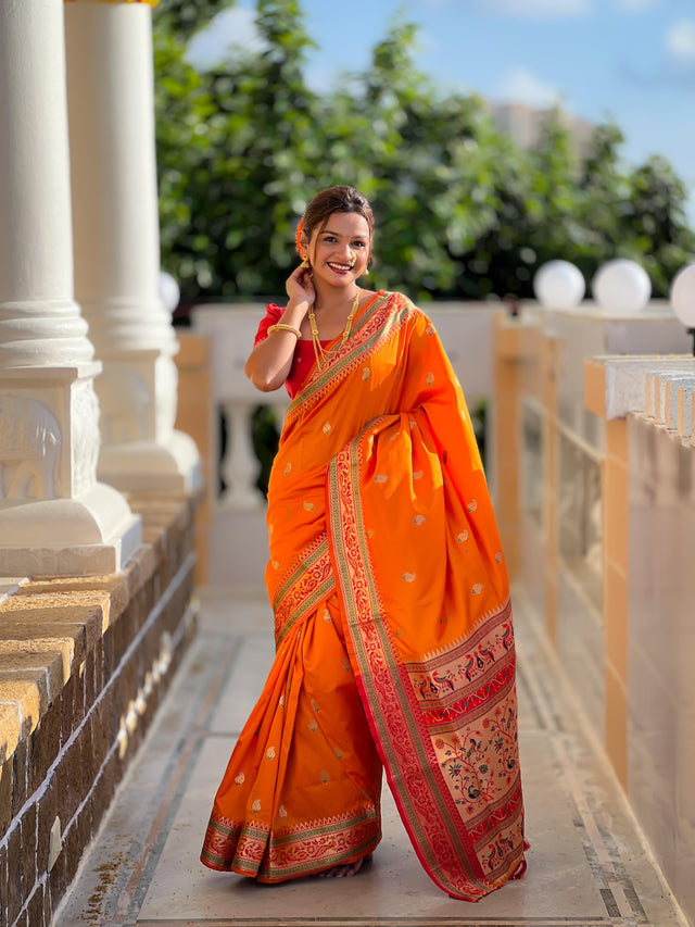 Premium soft Paithani Silk Saree