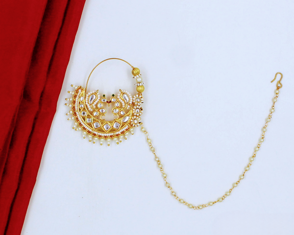 Heavy Bridal nathani with chain nathuni nathiya nath for women n girls