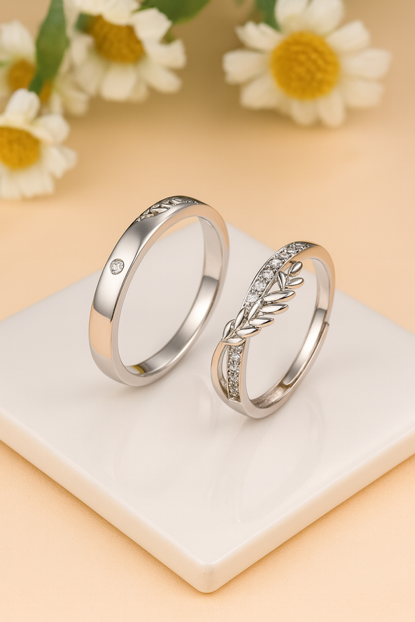 Premium Silver couple ring