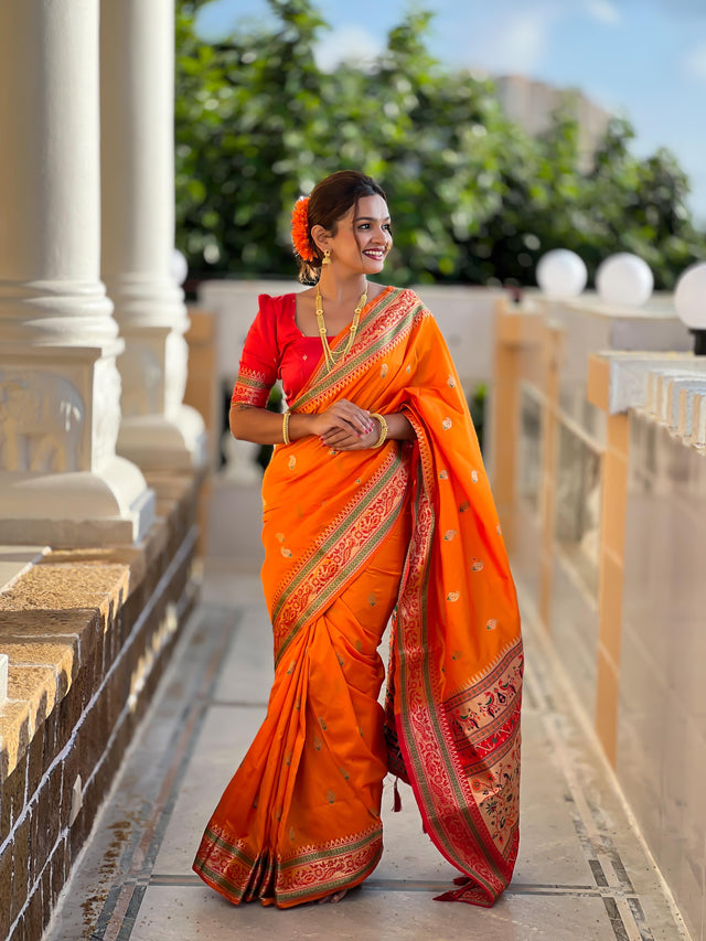 Premium soft Paithani Silk Saree
