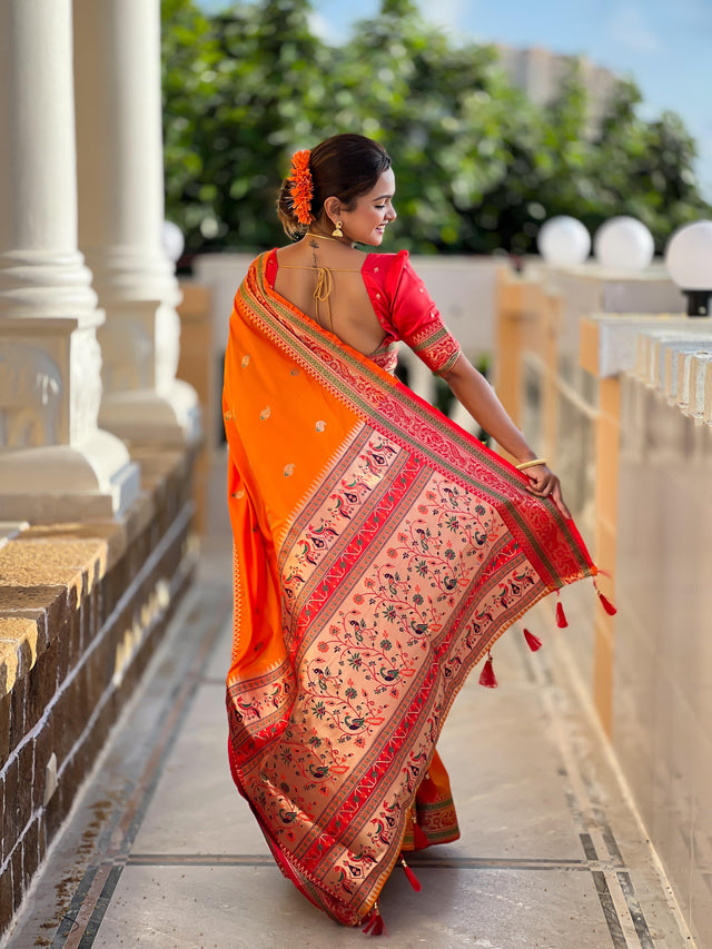 Premium soft Paithani Silk Saree