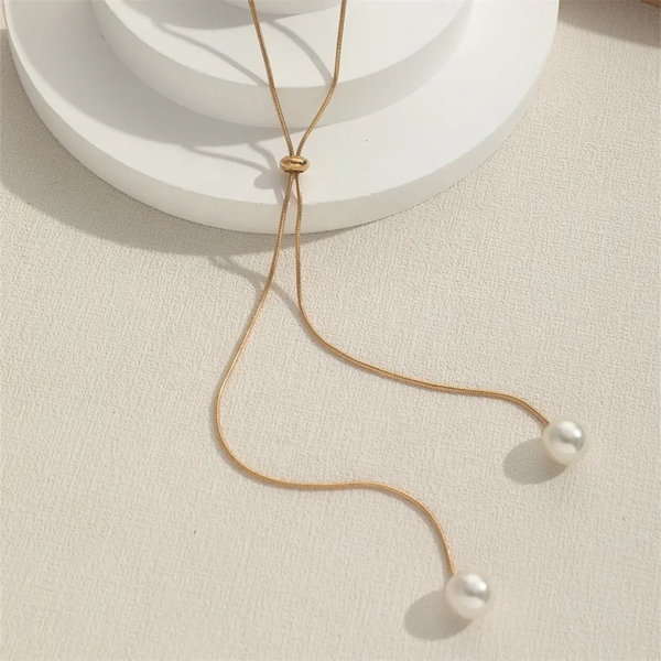 Korean stylish dual beads chain
